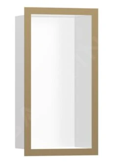 Hansgrohe Shop 6 Hansgrohe XtraStoris Individual - Wandnische Mit Designrahmen, 300x150x100 Mm, Weiß Matt/Bronze Gebürstet 56096140