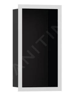 Hansgrohe XtraStoris Individual - Wandnische Mit Designrahmen, 300x150x100 Mm, Schwarz Matt/weiß Matt 56095700
