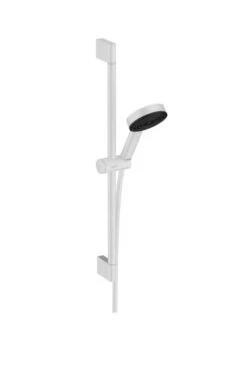 Hansgrohe Pulsify Select - Brausegarnitur, 3 Strahlarten, Stange 669 Mm Und Schlauch, Weiß Matt 24160700