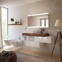 Ideal Standard Mirror&Light - Spiegel 1200x700 Mm Mit Beidseitiger LED-Hintergrundbeleuchtung T3349BH -Hansgrohe Shop 27d42dd952a749b85add986a
