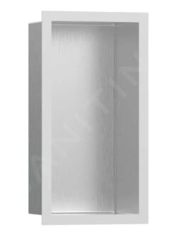 Hansgrohe XtraStoris Individual - Wandnische Mit Designrahmen, 300x150x100 Mm, Edelstahl Gebürstet/weiß Matt 56094700