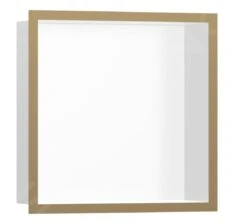 Hansgrohe Shop 2 Hansgrohe XtraStoris Individual - Wandnische Mit Designrahmen, 300x300x100 Mm, Weiß Matt/Bronze Gebürstet 56099140