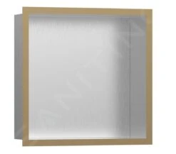 Hansgrohe XtraStoris Individual - Wandnische Mit Designrahmen, 300x300x100 Mm, Edelstahl Gebürstet/Bronze Gebürstet 56097140