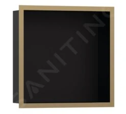 Hansgrohe XtraStoris Individual - Wandnische Mit Designrahmen, 300x300x100 Mm, Schwarz Matt/Bronze Gebürstet 56098140