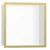 Hansgrohe XtraStoris Individual - Wandnische Mit Designrahmen, 300x300x100 Mm, Weiß Matt/polierte Goldoptik 56099990 -Hansgrohe Shop 6f1180956cf0aecbb870caa8