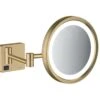 Hansgrohe AddStoris - Wand-Kosmetikspiegel Mit LED Leuchte, Bronze Gebürstet 41790140