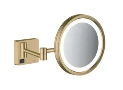 Hansgrohe AddStoris - Wand-Kosmetikspiegel Mit LED Leuchte, Bronze Gebürstet 41790140