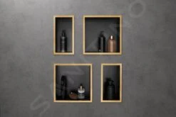 Hansgrohe XtraStoris Individual - Wandnische Mit Designrahmen, 300x150x100 Mm, Schwarz Matt/polierte Goldoptik 56095990 -Hansgrohe Shop 8ec7d445f4058695244f55f9