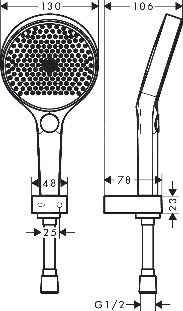 Hansgrohe Rainfinity - Duschkopfset 130, 3jet, Mit Stange Und Schlauch 1,25 M, Verchromt 26852000 4 Hansgrohe Rainfinity - Duschkopfset 130, 3jet, Mit Stange Und Schlauch 1,25 M, Verchromt 26852000 – Bild 2