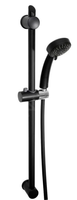 Novaservis Duschsets - Kopfbrauseset, 3 Strahlarten, Halter Und Stange, Schwarz KIT602,5
