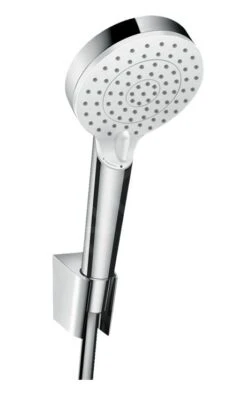 Hansgrohe Crometta - Brausegarnitur Vario Mit Halter Porter, 2 Stahlen, Weiß / Verchromt 26692400