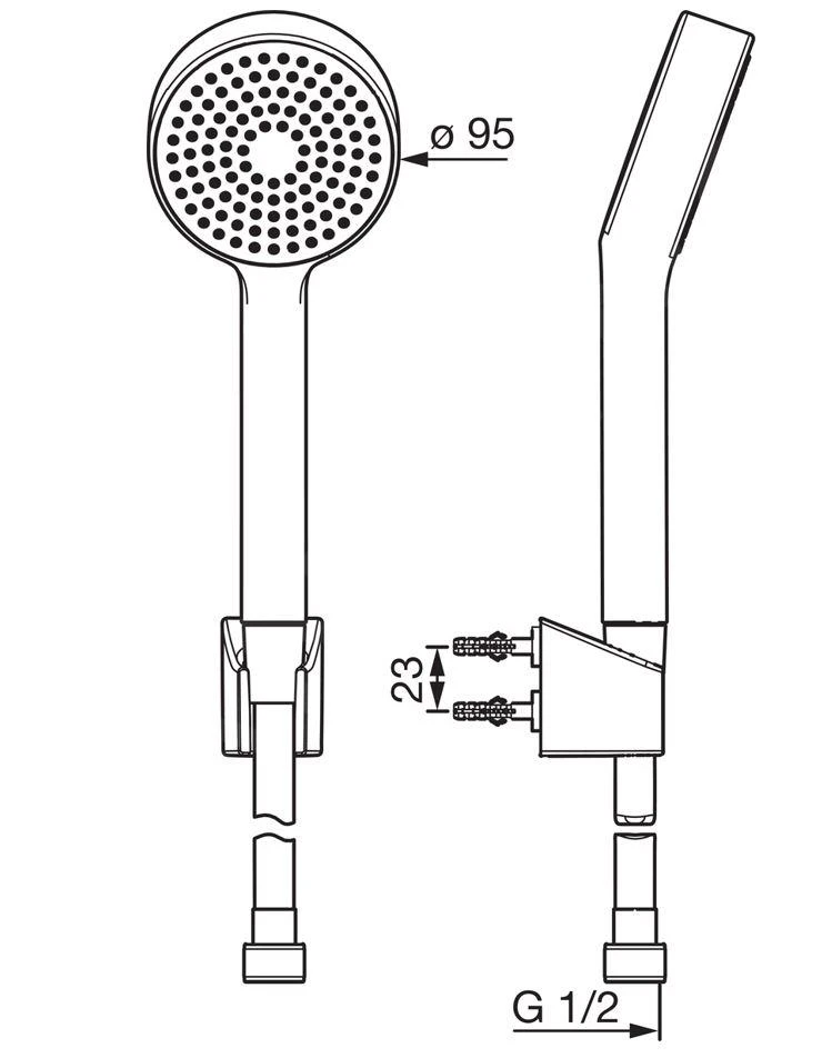 Hansa Polo - Brausegarnitur, Chrom 44680113 4 Hansa Polo - Brausegarnitur, Chrom 44680113 – Bild 2