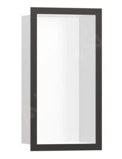 Hansgrohe XtraStoris Individual - Wandnische Mit Designrahmen, 300x150x100 Mm, Weiß Matt/Chrom Schwarz Gebürstet 56096340