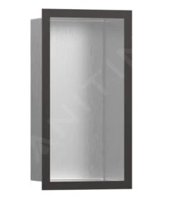 Hansgrohe XtraStoris Individual - Wandnische Mit Designrahmen, 300x150x100 Mm, Edelstahl Gebürstet/Chrom Schwarz Gebürstet 56094340