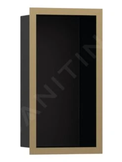 Hansgrohe XtraStoris Individual - Wandnische Mit Designrahmen, 300x150x100 Mm, Schwarz Matt/Bronze Gebürstet 56095140