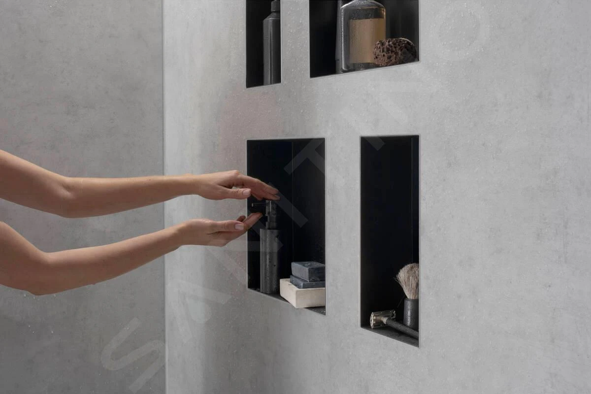 Hansgrohe XtraStoris Minimalistic - Wandnische. 300x300x100 Mm, Schwarz Matt 56073670 7 Hansgrohe XtraStoris Minimalistic - Wandnische. 300x300x100 Mm, Schwarz Matt 56073670 – Bild 5